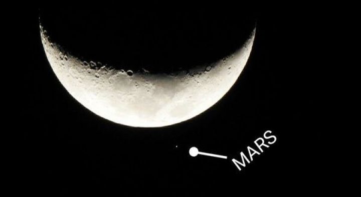 Occultation of Mars to Moon